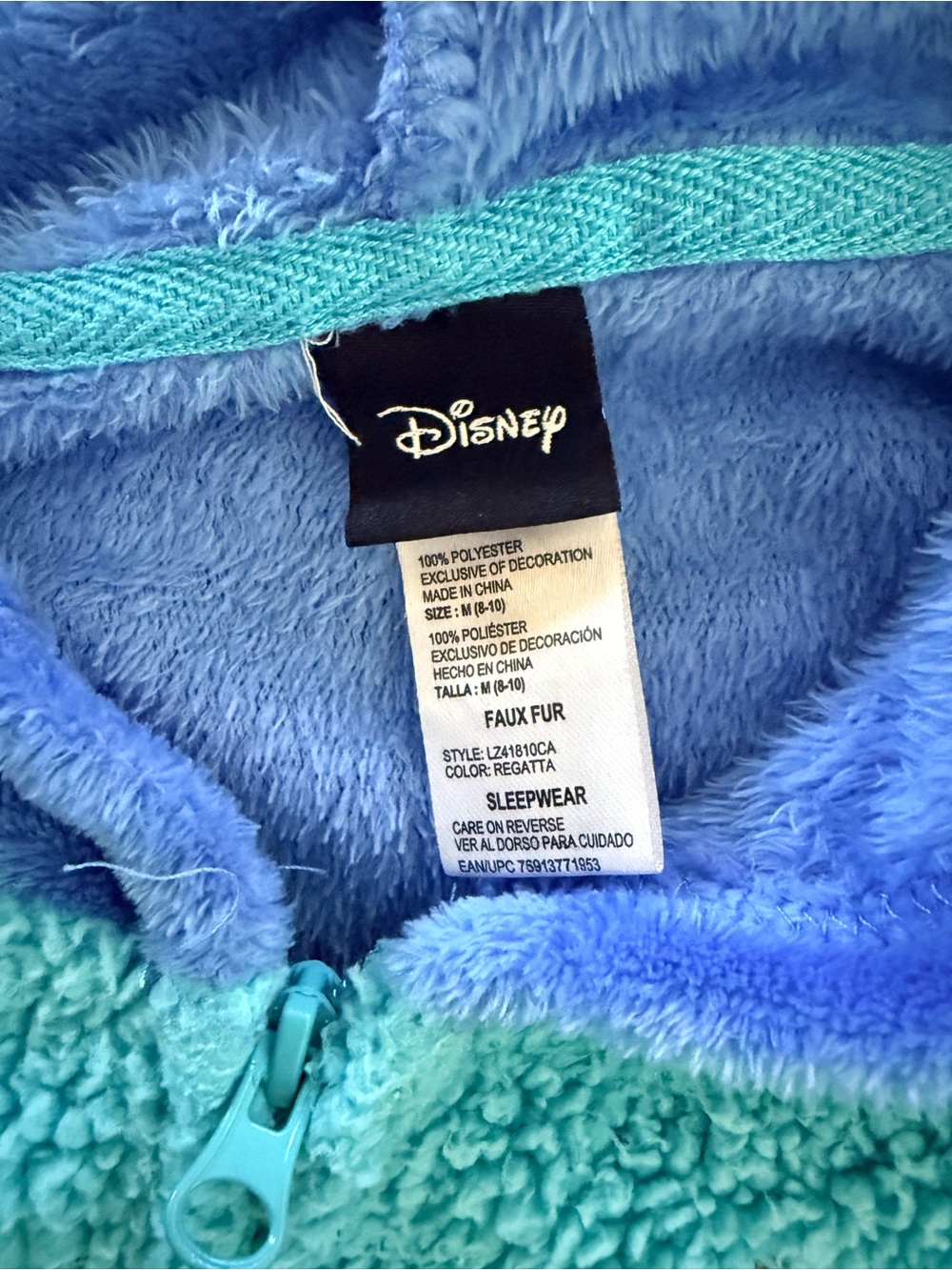 Disney Blue Stitch Hooded adult Onesie with Character Hood - Picture 4 of 4